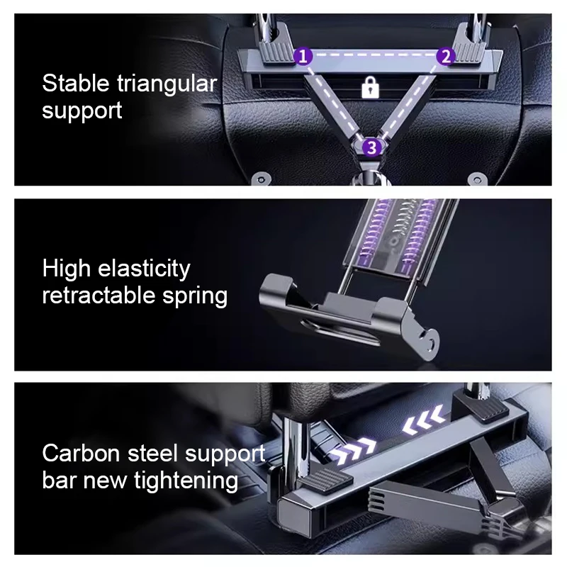 Soporte Tableta Coche SEAMETAL Telescópico Universal iPad y Móvil - imagen 5