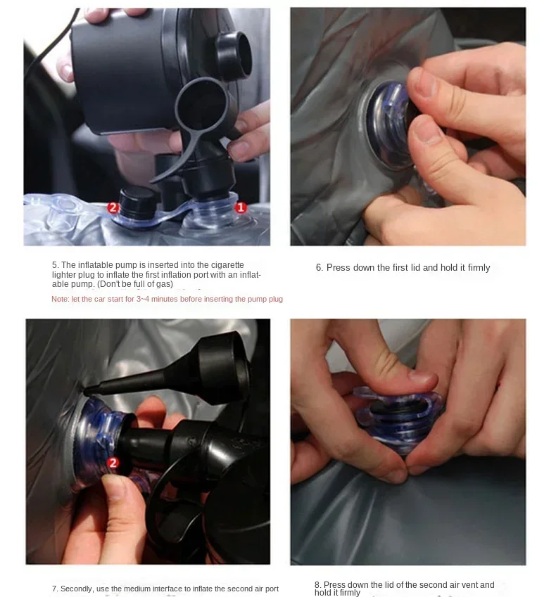 Colchón inflable universal para coche SUV – cama de aire viaje acampada - imagen 4