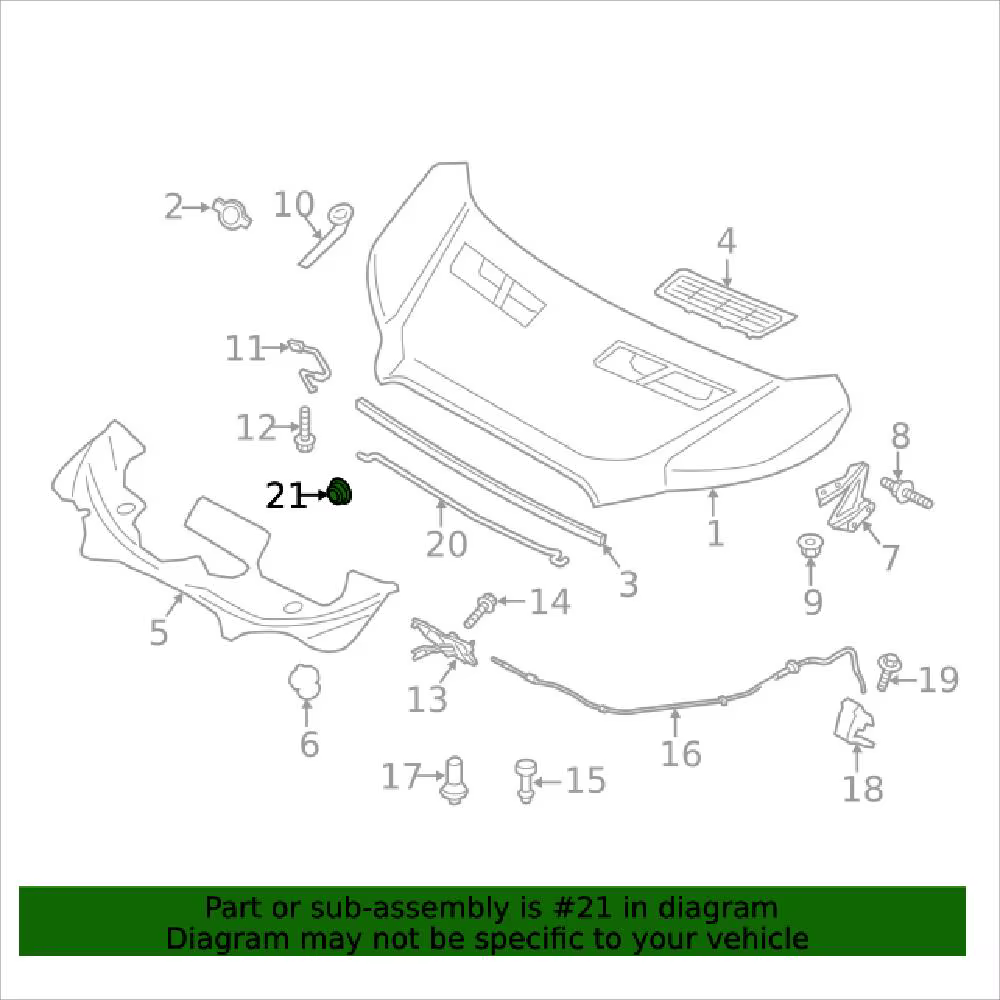 Retenedor varilla capó Ford Focus Mk1 – clip de soporte - imagen 5