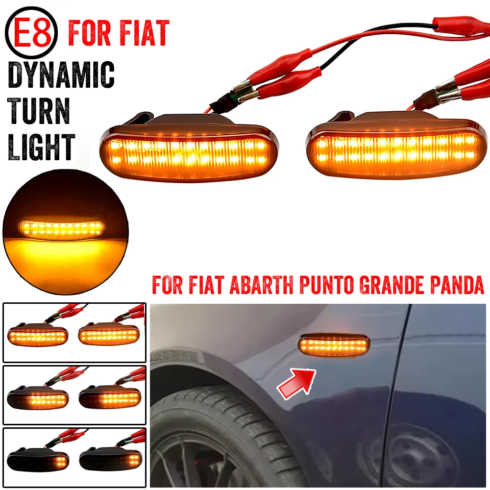 Intermitente lateral LED dinámico para Fiat Panda, Punto, Stilo y Qubo