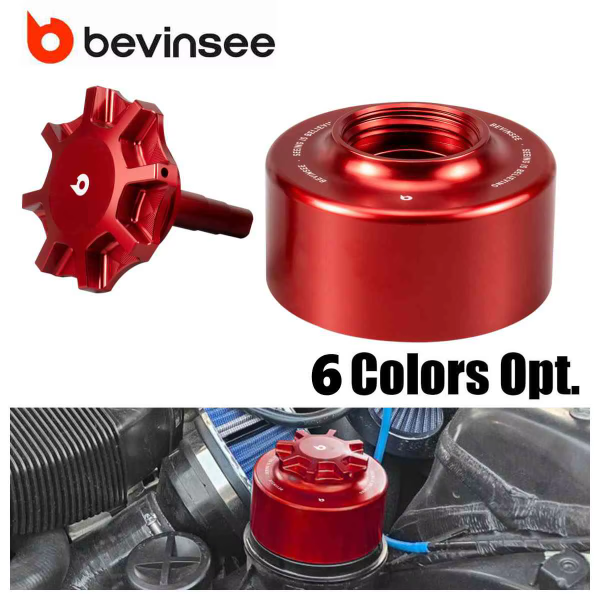 Depósito de dirección asistida de aluminio BMW E36 E46 E90 E92 X5 E53