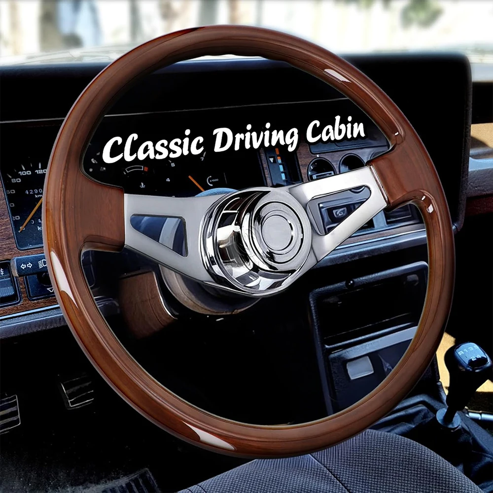 Volante madera cromado para camión Mack Kenworth Peterbilt - imagen 5