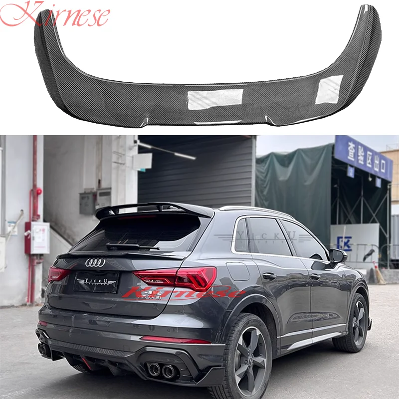 Alerón deportivo Audi Q3 fibra de carbono negro brillante trasero