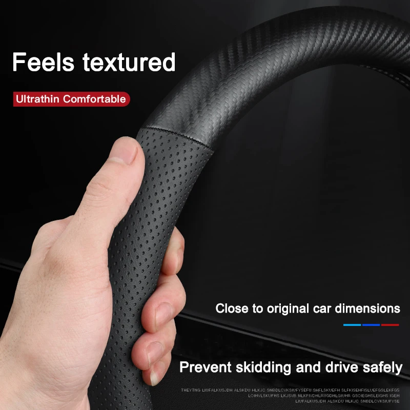 Funda volante 3D fibra carbono Peugeot 307 antideslizante transpirable - imagen 5