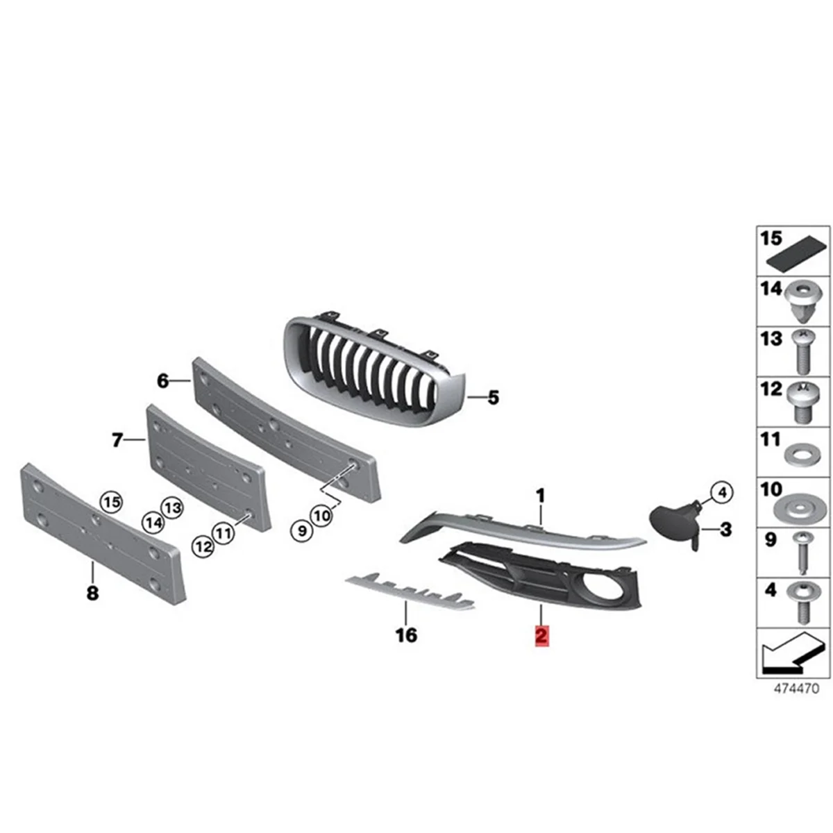 Kit faros antiniebla BMW Serie 3 GT F34 con rejilla malla – 2013-2016 - imagen 3