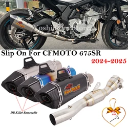Escape slip-on fibra de carbono CFmoto CF675SR con DB Killer