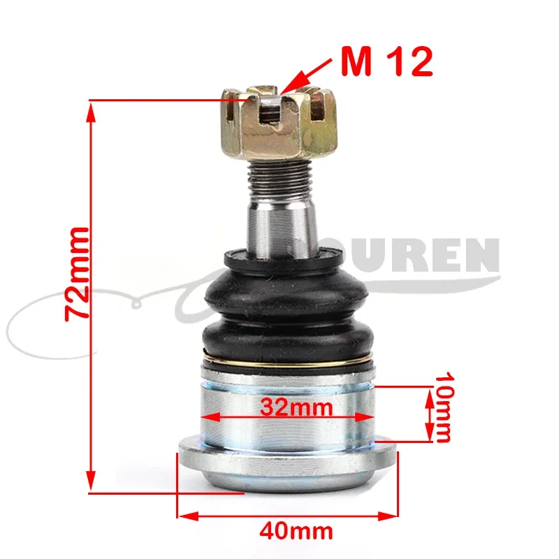 Junta esférica dirección M12x10 para Buggy Quad ATV 50-250cc - imagen 3