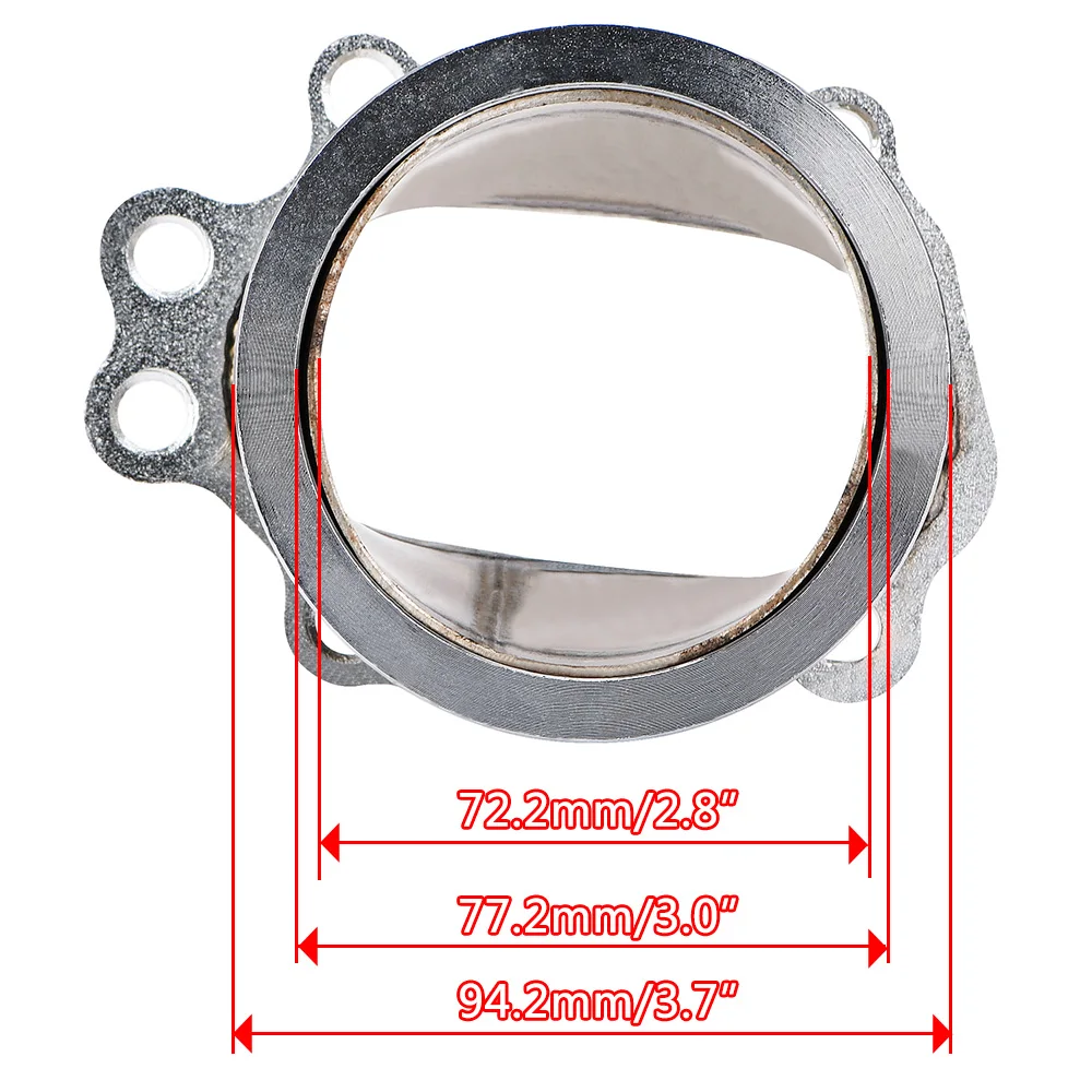 WLR RACING adaptador de turbo V-Banda para brida T25/T28 - imagen 3
