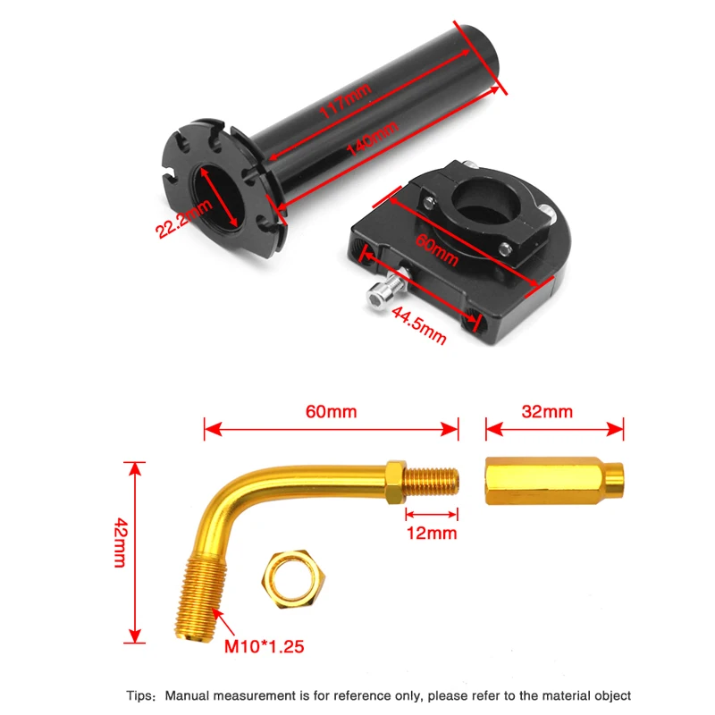 Empuñadura acelerador 22 mm ZS Racing 110-250cc - imagen 5