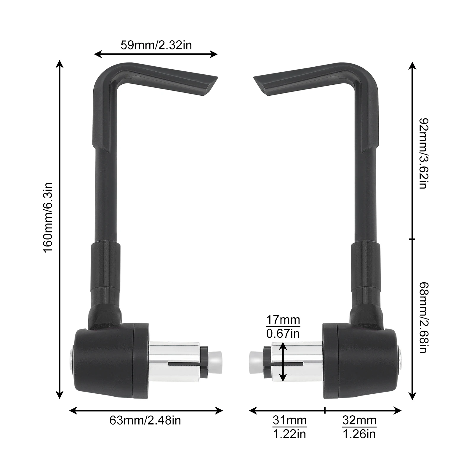 Protector ajustable de maneta de embrague y freno para moto 22 mm - imagen 2