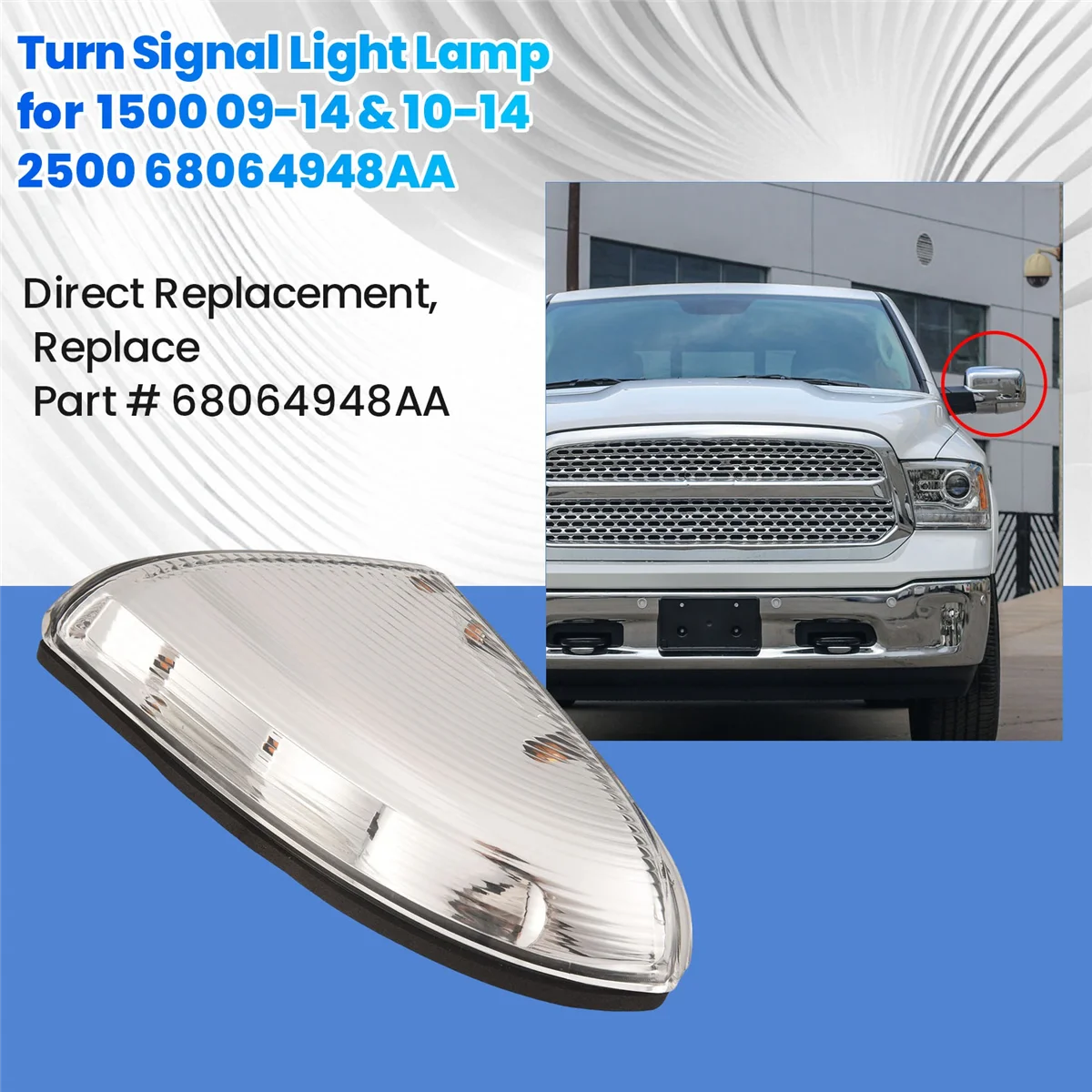 68064948AA Intermitente de retrovisor derecho Dodge Ram 1500/2500 - imagen 2