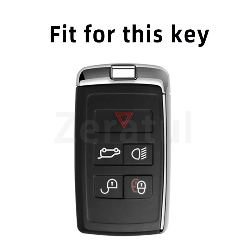 Funda de TPU blanca puesta sobre llave de Land Rover
