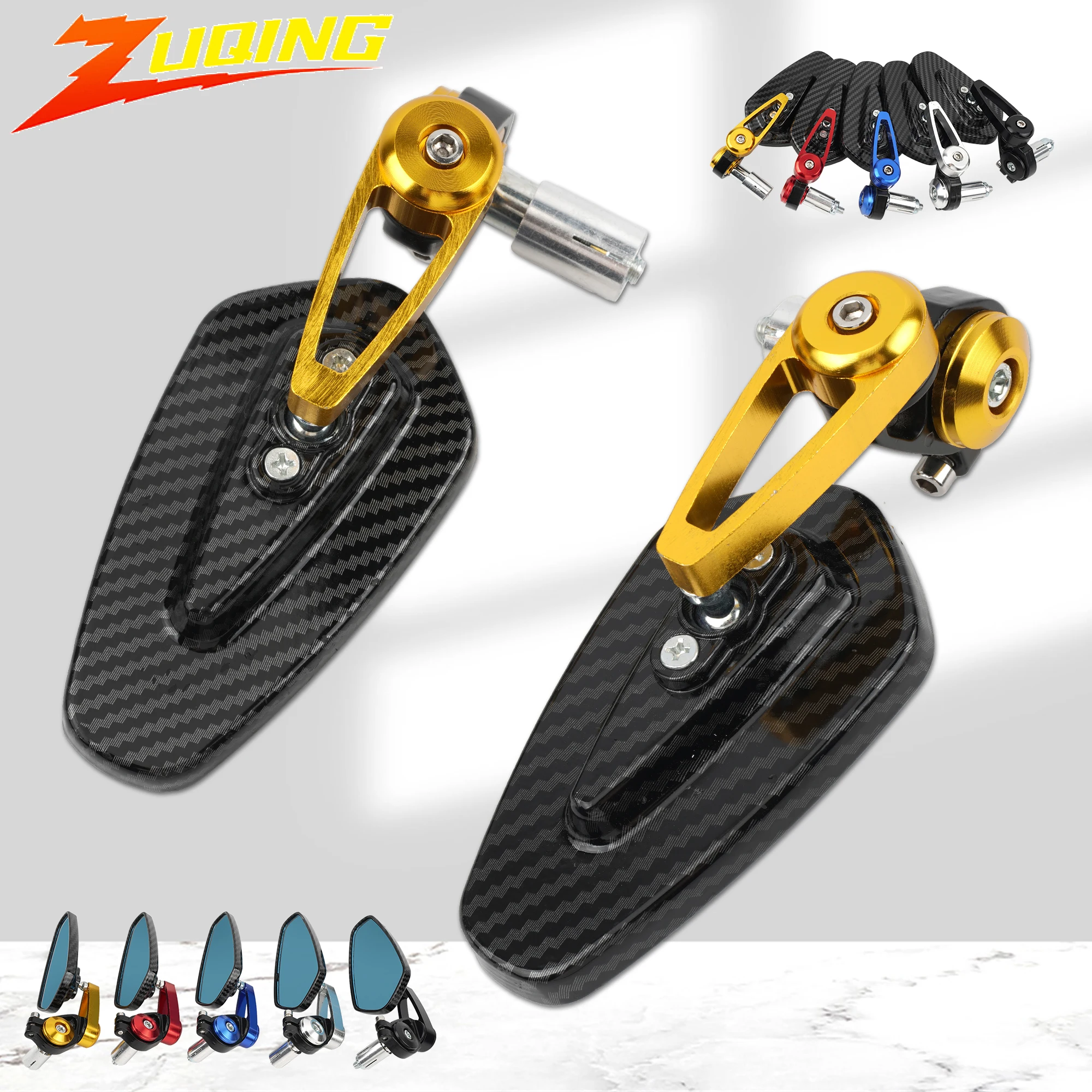 Espejos retrovisores CNC para moto, manillar 22 mm (7/8 pulgadas)