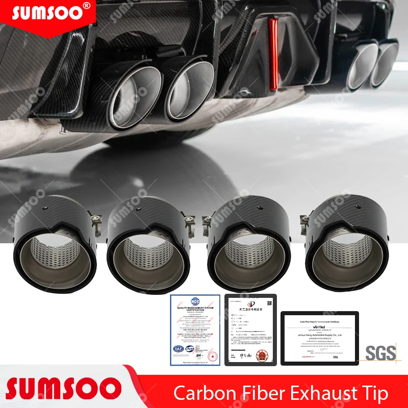 Puntas de escape de fibra de carbono para BMW M3 G80/M4 G82 G83 - imagen 2