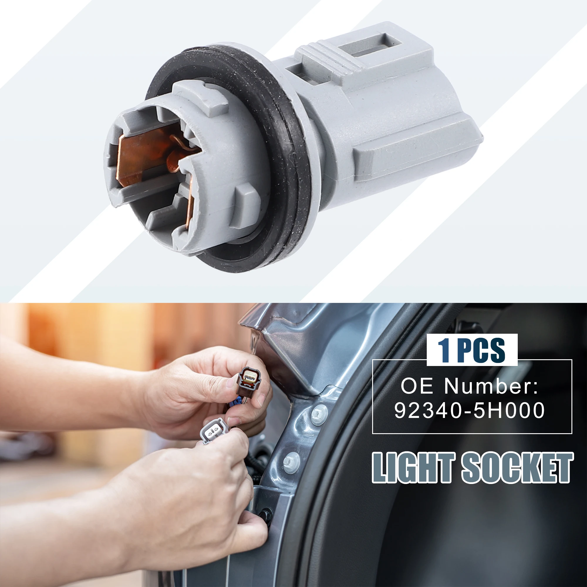 X Autohaux luz intermitente de coche portalámparas 92340-5H000 para Hyundai