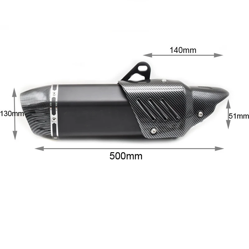 Silenciador escape universal 51mm con DB Killer para moto - imagen 2