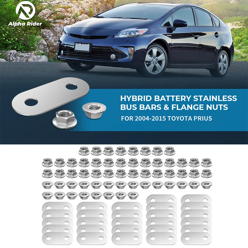 Barras de batería híbrida y tuercas acero inox – Toyota Prius