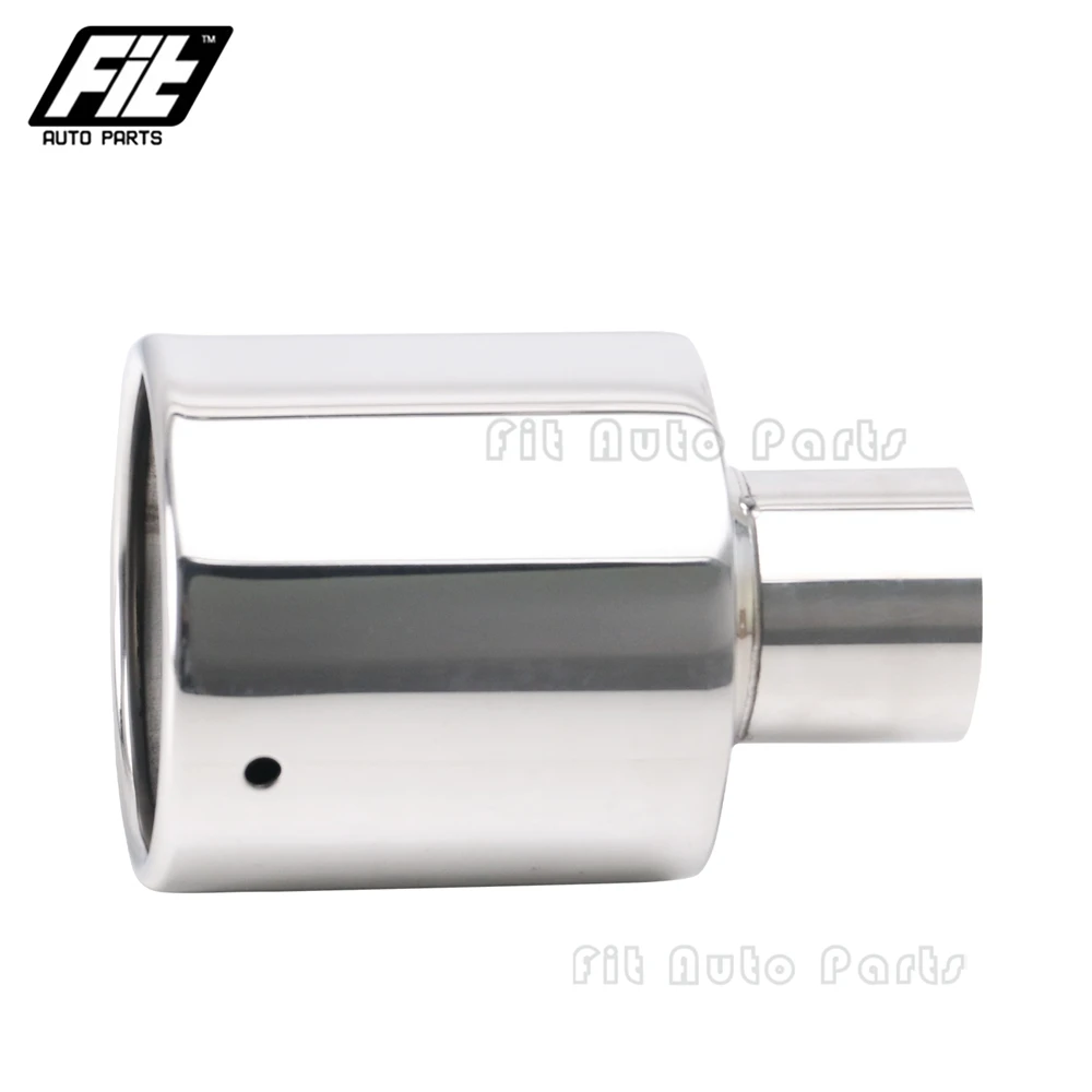 Tubo escape cromada acero inox silenciador redondo de Universal