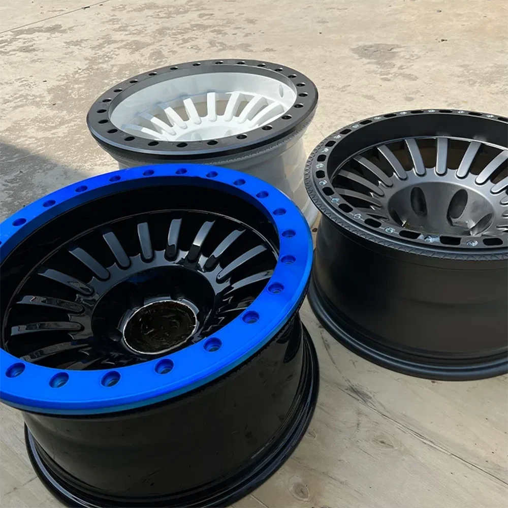 Beadlock multi radios 4x4 5x5 15 16 17 18 19 rueda todoterreno de 20 pulgadas, 100% probado bien - imagen 3