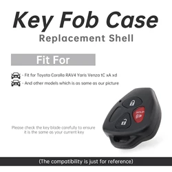 Carcasa llave Toyota 3 botones – Yaris, Corolla, RAV4 y Venza