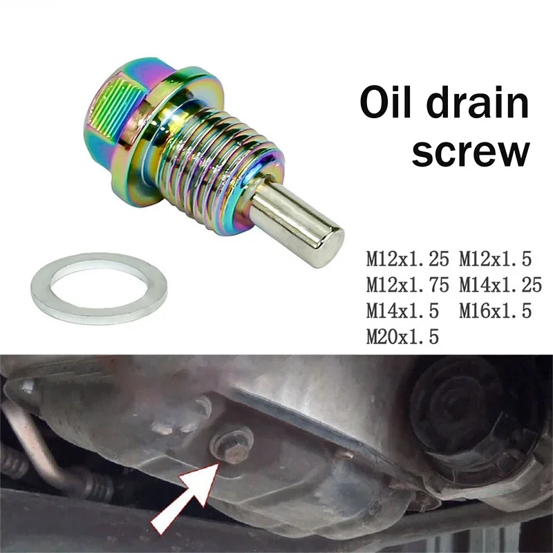 Tapón de drenaje de aceite magnético de aluminio Neo cromado - imagen 2