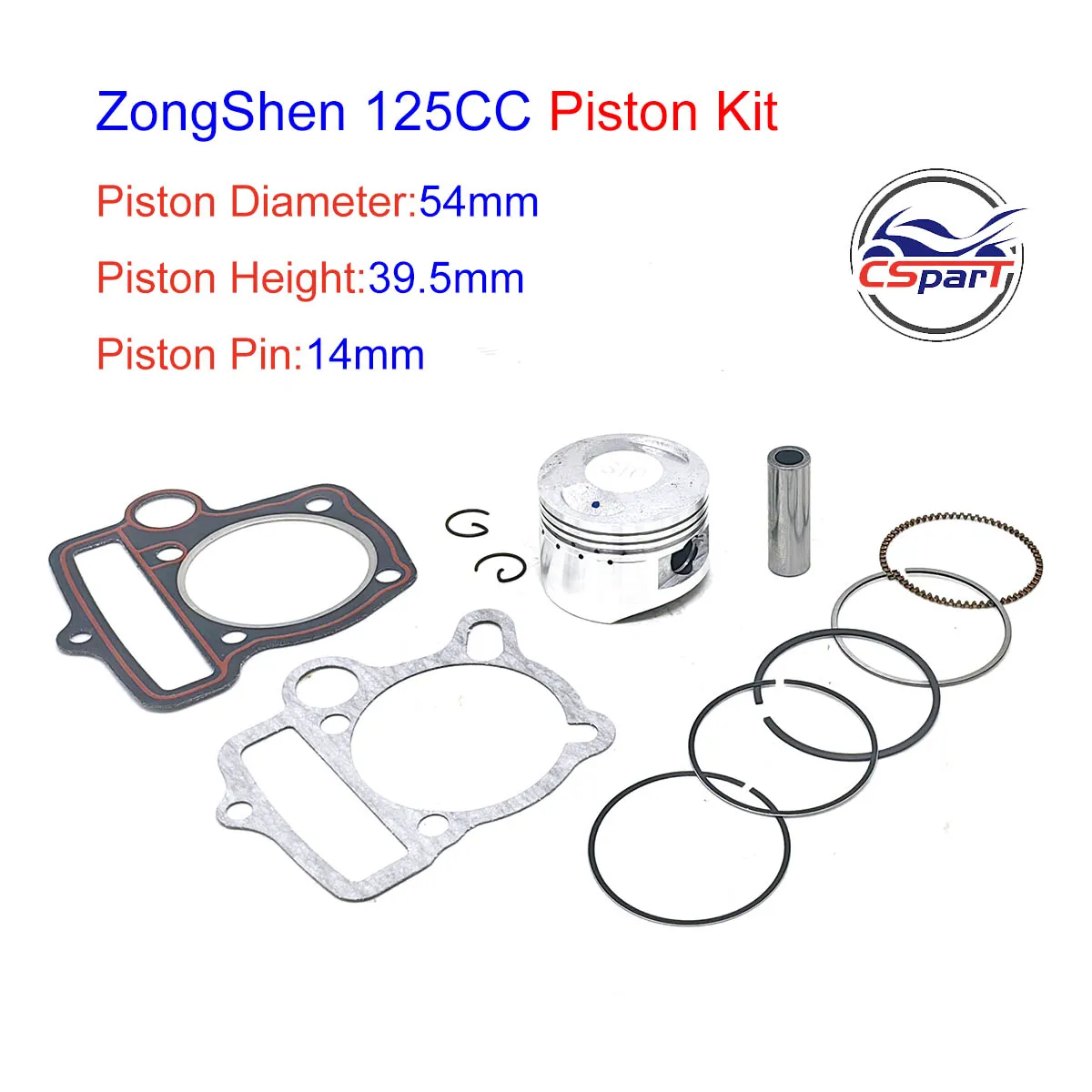 Kit anillos de pistón 54mm dirt bikes Lifan ZongShen 125-138cc - imagen 3
