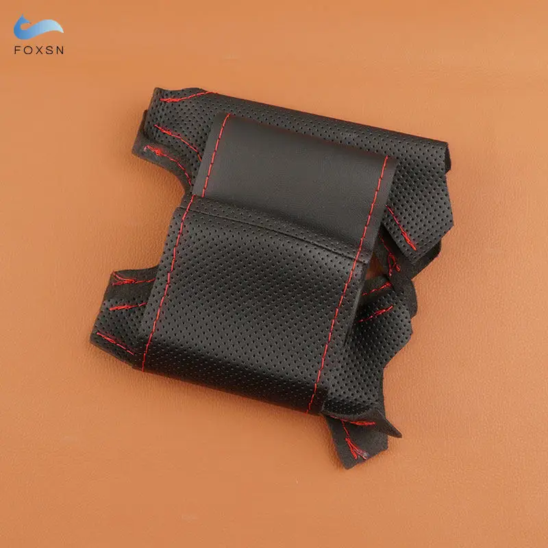 Funda de volante de cuero cosida a mano perforada Ford Ranger/Everest - imagen 4