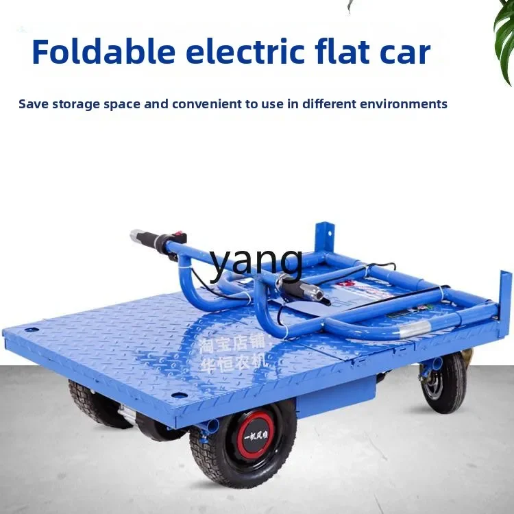 LMM carrito eléctrico plegable de cuatro ruedas para almacén y hogar - imagen 3