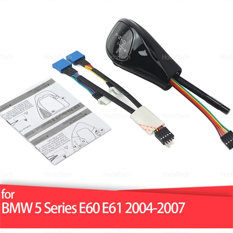 Pomo de cambio LED BMW Serie 5 E60/E61 2004-2007, cuero PU