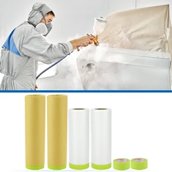 Autohaux Kit de enmascarado para pintura de coche con film PE