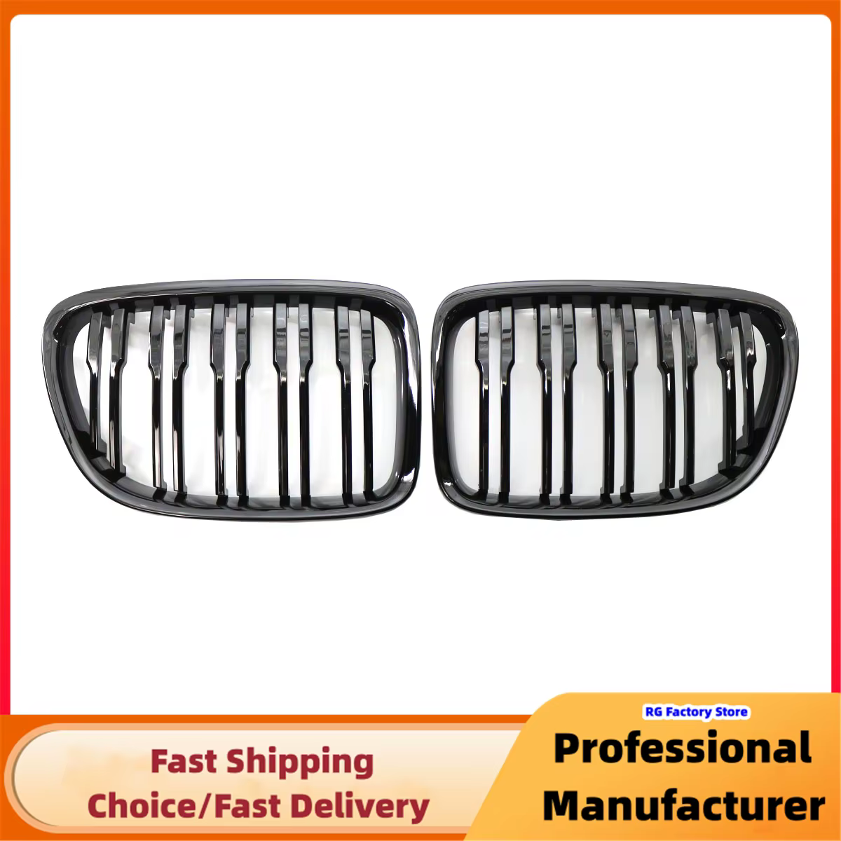 Rejilla riñón BMW X1 E84 negra brillante doble listón – 18i 20i 2009-2015 - imagen 2