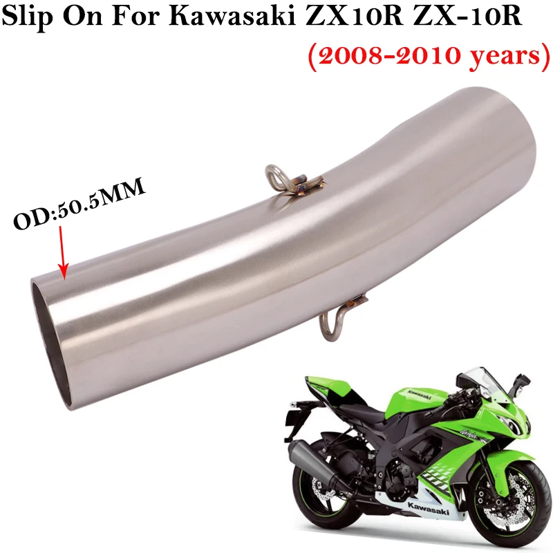 Tubo intermedio de escape inox Kawasaki ZX-10R 2008-2010