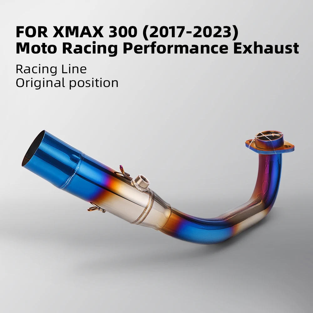 Tubo escape inox 51mm con colector para Yamaha XMAX 300/250 2017-2024