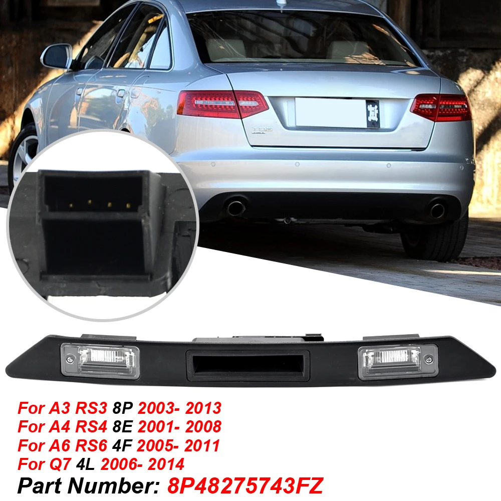 Maneta portón trasero con luz de matrícula Audi A3 A4 A6 Q7 RS3 S4 - imagen 4