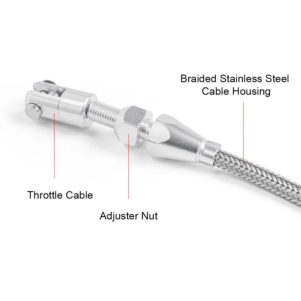 Kit de cables de acelerador trenzados inox Chevrolet LS1 - imagen 4