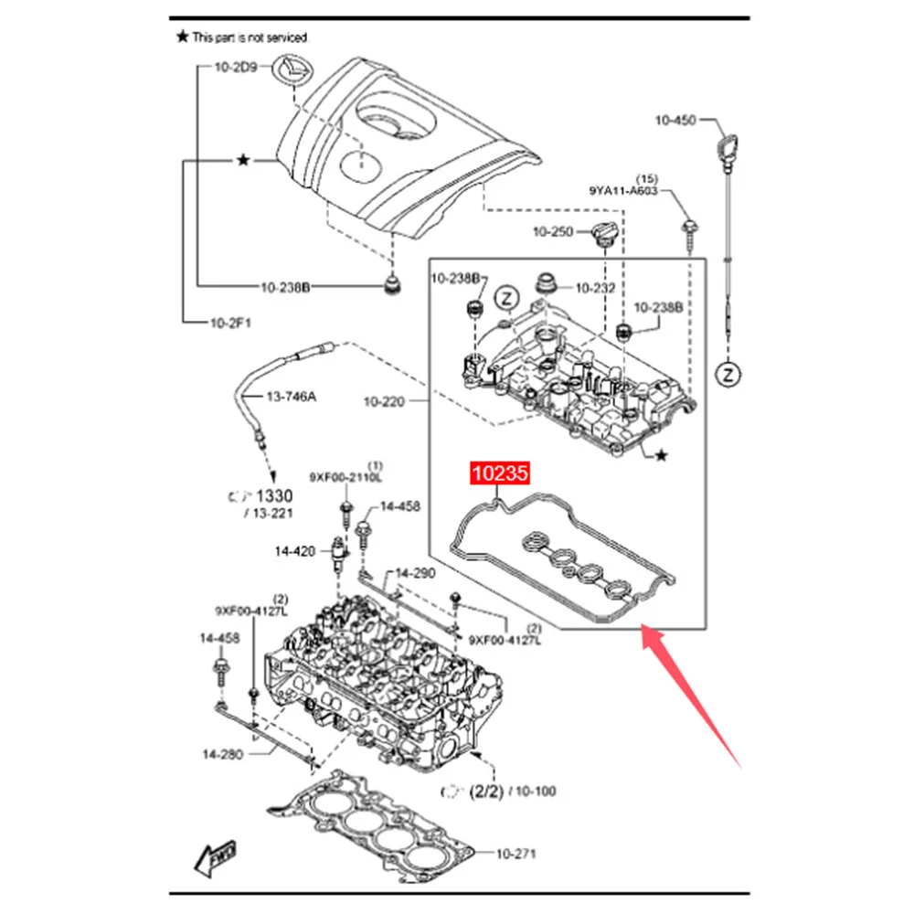 Para MAZDA 3 BL BM 5 CW 6 Estate CX-30 CX-5 CX-3 2.0L junta protectora de válvula PE0110235 2,0 2012-2017 2018 2019 accesorios de piezas de sellado - imagen 5