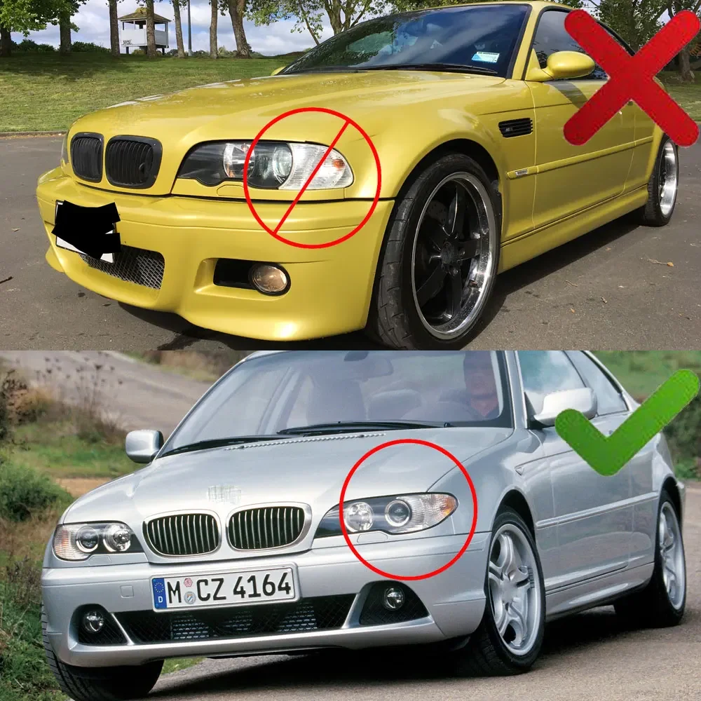 Lente de faro BMW Serie 3 E46 Coupe 325 330 transparente 2003-2006 - imagen 2