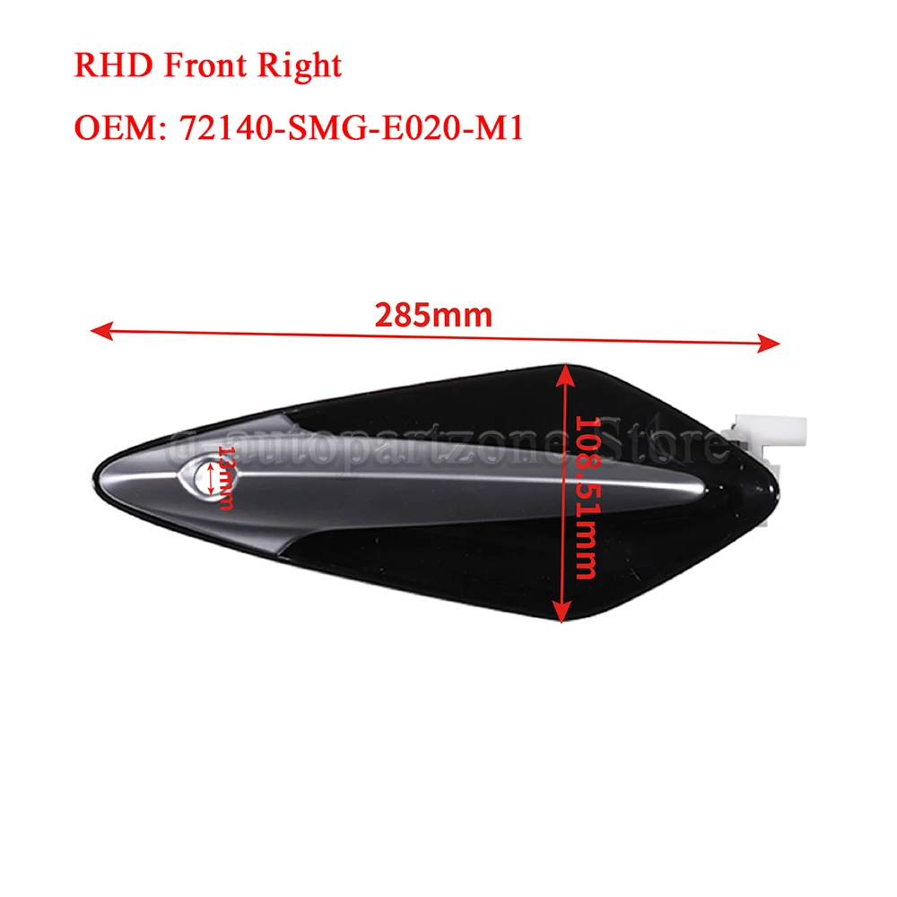 Manija puerta negra Honda Civic MK8 2006-2011 - imagen 3