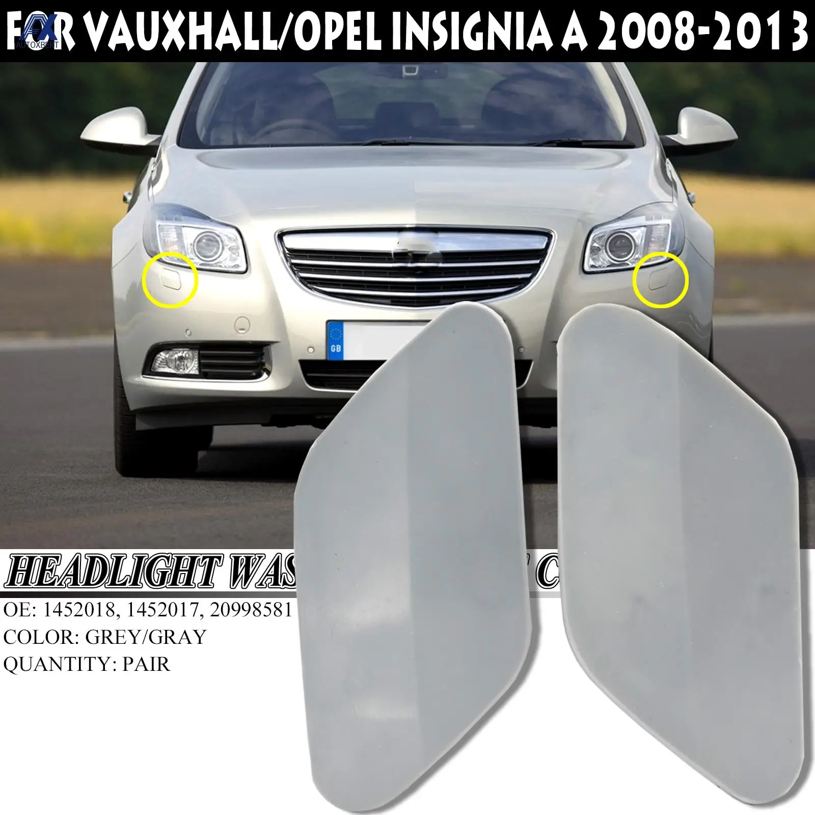 Tapa boquilla lavafaros Opel Insignia 2008-2013 derecha e izquierda