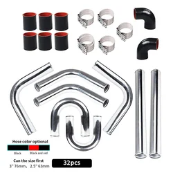 Kit de tuberías intercooler universal en aluminio con abrazaderas