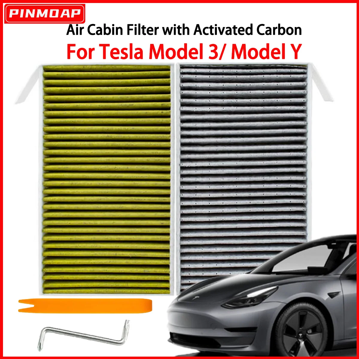 Filtro de habitáculo con carbón activado para Tesla Model 3/Y