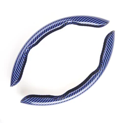 Funda de volante de silicona efecto fibra de carbono antideslizante
