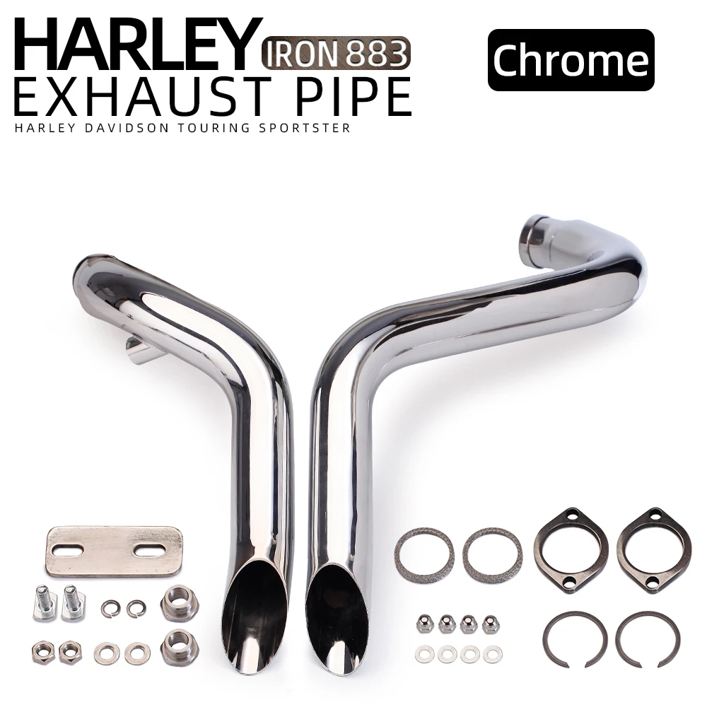 Escape deportivo cromado para Harley-Davidson Sportster 883-1200 - imagen 2