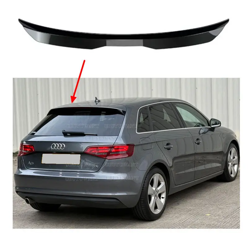 Alerón trasero de fibra de carbono estilo ABS para Audi A3