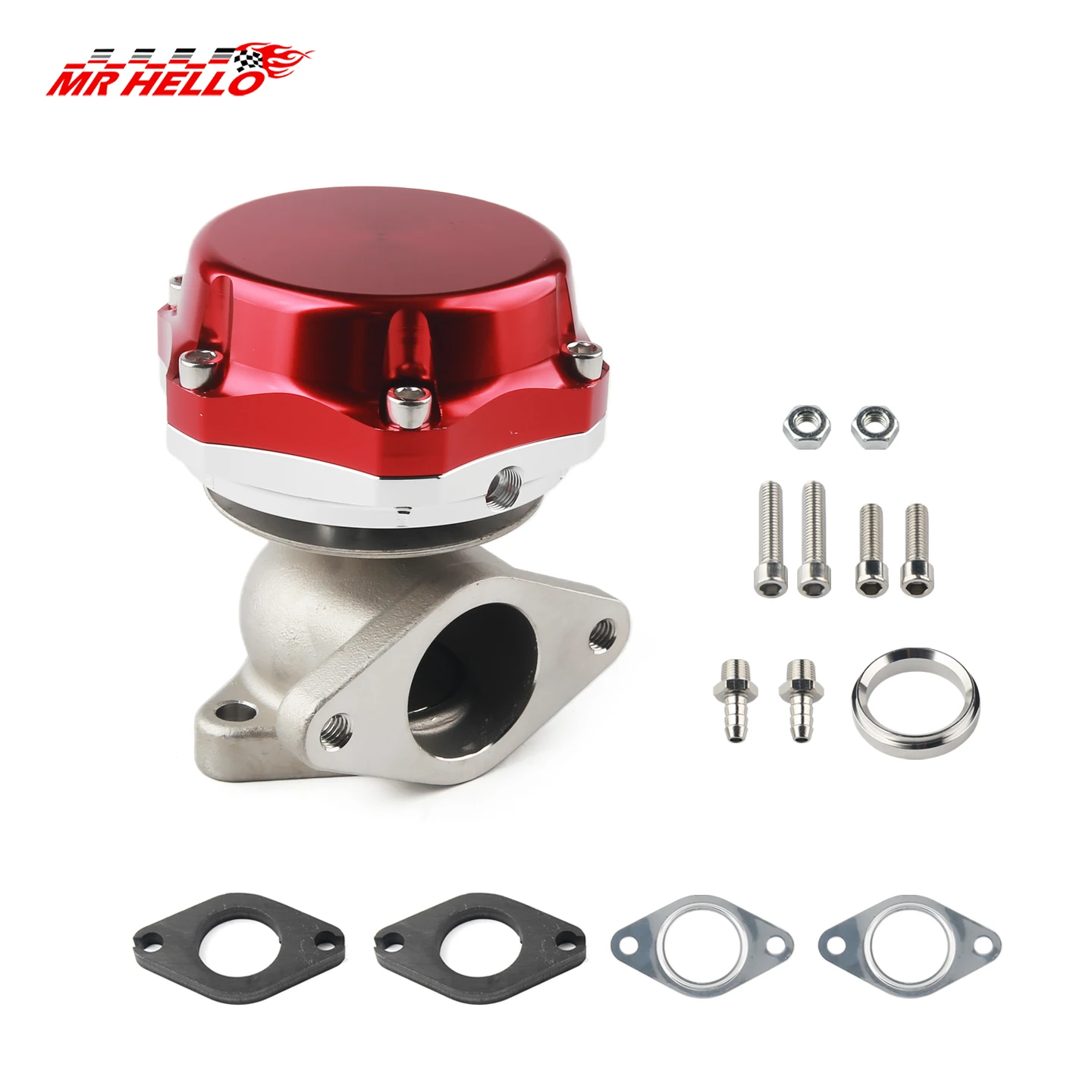 Wastegate externa para turbo con anillo de descarga