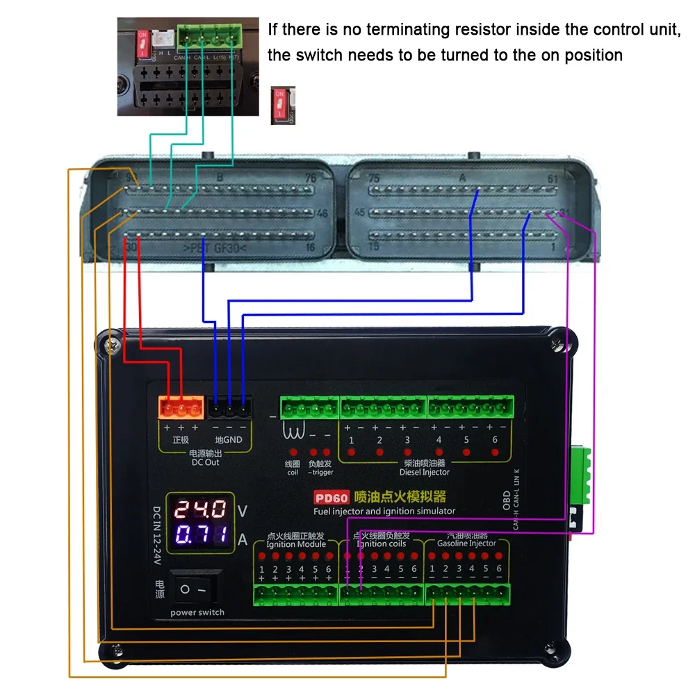Simulador de inyección PD60 para diagnóstico de ECU diésel y gasolina - imagen 4