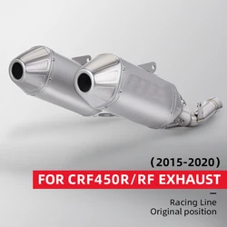 Silenciador escape Honda CRF450R/CRF450RX doble orificio acero inox