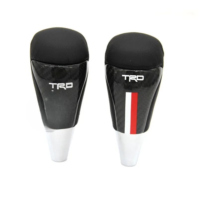GR Sports Car Styling Gear Shift Knob Carbon para Toyota Land Cruiser LC200, accesorios interiores, palanca de cambios, Bola de mano - imagen 3
