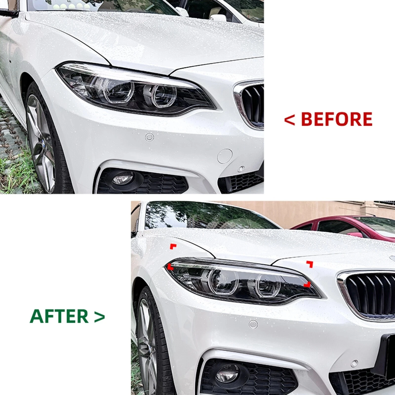 Párpados para faros BMW Serie 2 F22 F23 estilo malvado M Sport - imagen 2