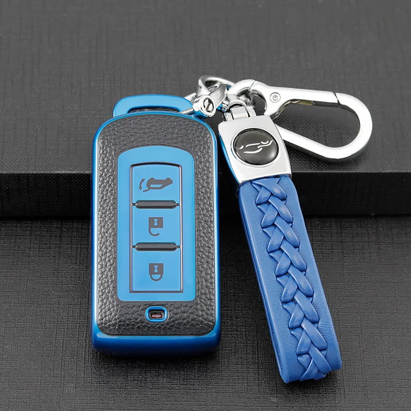 Funda para llave de coche, carcasa Fob para Mitsubishi Outlander 2015 2017 Xpander Triton ASX LANCER Pajero Sport 3 2020 Eclipse Cross L200 - imagen 4